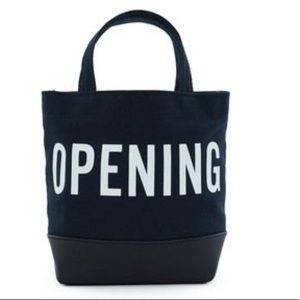 Opening ceremony navy mini messenger tote